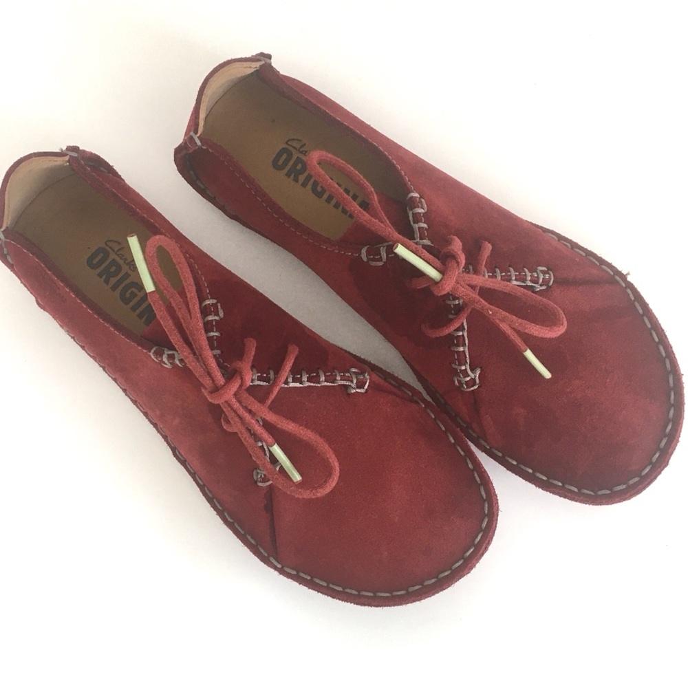 Clarks Women's Red Moccasins